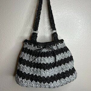 Handbag black and gray